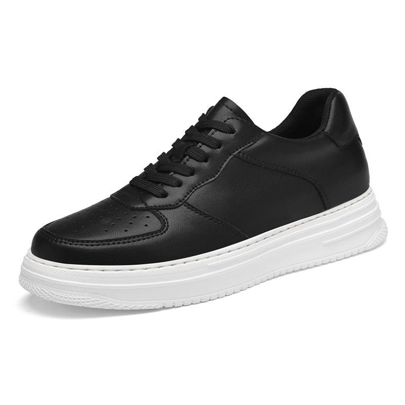 Мужские кроссовки из натуральной кожи со скрытым каблуком, удобные дышащие, увеличивающие рост, повседневные кроссовки 4/6/8 см, размер 36-44