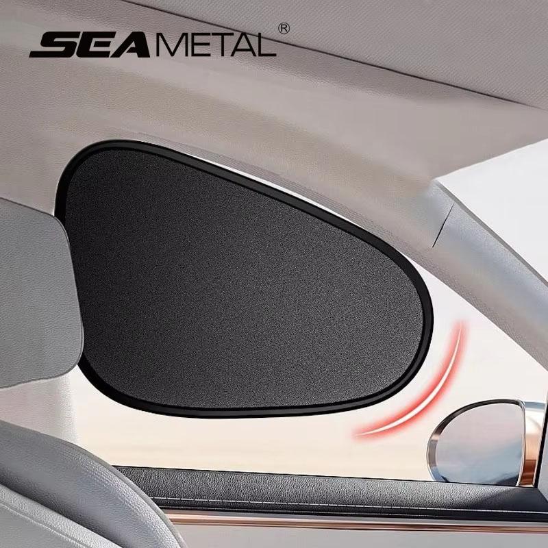 SEAMETAL Электростатические шторки для боковых окон автомобиля 4-слойный солнцезащитный чехол Складной автомобильный солнцезащитный козырек Блокировка УФ-лучей