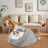 Cozy Cat Slipper Bed Cute Covered Cat Bed Washable Adorable Warm Soothing Pet Beds With Non-Slip Bottom For Dogs & Cats