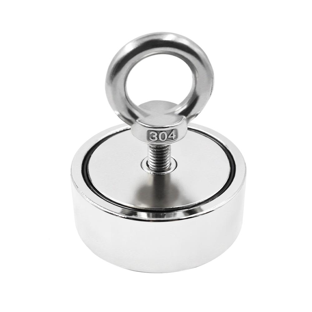 Сильный неодимовый магнит, двухсторонний поисковый магнит, крючок D74*28 мм, 400 кг