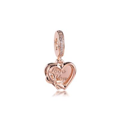 Подходит для Европы Браслет из стерлингового серебра 925 пробы Love You Infinity Heart подвески-шармы бусины для женщин DIY ювелирные изделия подарок на День матери