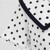 Women's Fashion Lapel Vintage Polka Dot Print Maxi Dress With Belt