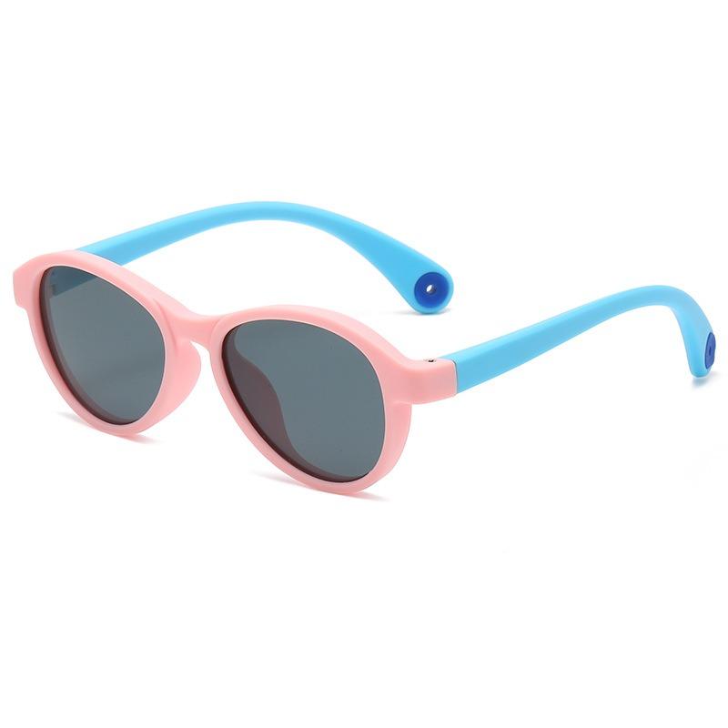 Cute Silicone Polarized Children's Sunglasses High Quality Tpee Baby Sunglasses Trendy Fashion Large Frame Sunglasses