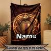 Custom Name Personalized Bradford City AFC Print Blanket, Home Decor, Bedroom, Sofa, Camping, Couch, Gifts for Birthday Christmas