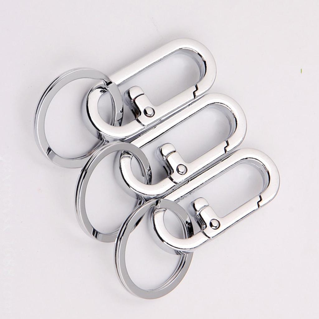 Stainless Steel Carabiners Clips Keychain Hook Buckle Single Loop Indoor Outdoor Tools for Backpack Camping Hiking MIT