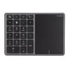 2 in 1 Wireless Number Pad Toucad 22 Keys Wireless  4.2 2.4G Type C Charging 500mAh Battery Numeric Keypad