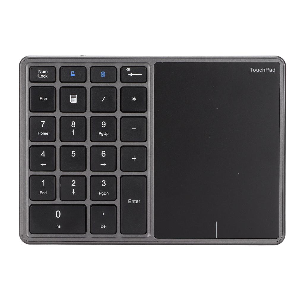 2 in 1 Wireless Number Pad Toucad 22 Keys Wireless  4.2 2.4G Type C Charging 500mAh Battery Numeric Keypad
