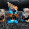 7 шт./компл. DND D20 Liquid Core Flow Eye Dice наборы для COC Dungeon and Dragon Pathfinder RPG ролевые игры вечеринки игрушки аксессуары