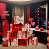 Stackable 3D Double Happiness Boxes - Wedding Room & Engagement Centerpiece Decoration