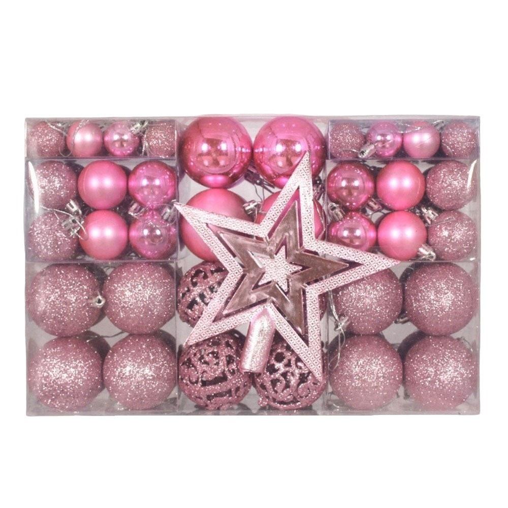 101Pcs Multiple Color Christmas Ball Set Plastic Christmas Ball Gift Box Home Decor