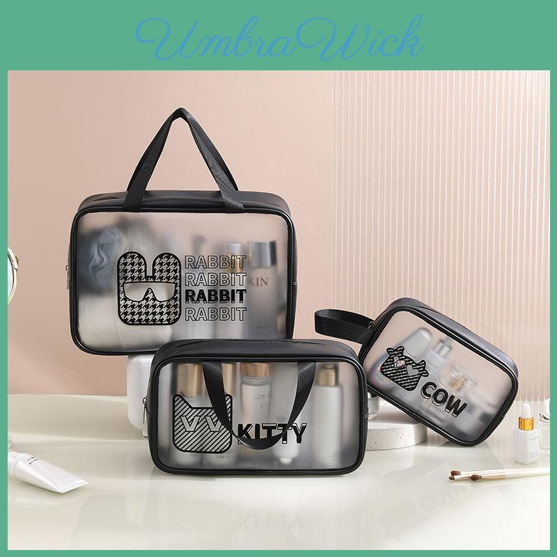 Transparent Cartoon Cosmetic Bag Portable Wash Bag Waterproof Travel Storage