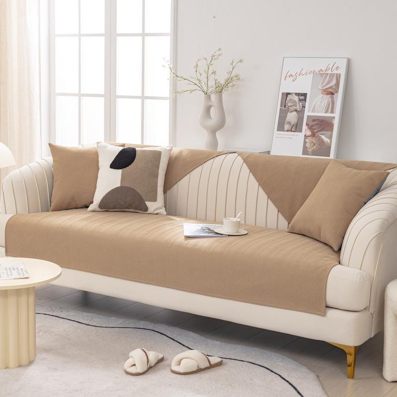 Подушка для дивана, простой современный высококачественный всесезонный универсальный чехол для дивана из синели, противоскользящий чехол для дивана, простой тканевый чехол для подушки, зеленый