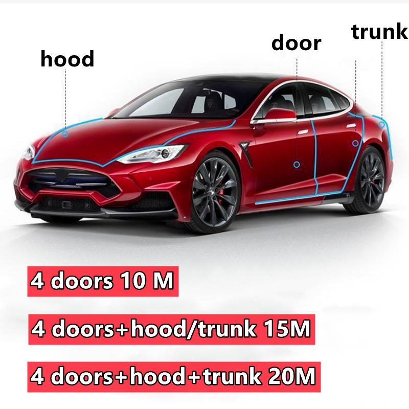 5M Защитная полоса на край двери автомобиля DIY Серебристая молдинг-полоска Хромированная полоса на кузов автомобиля Защита бампера Защитник двери автомобиля