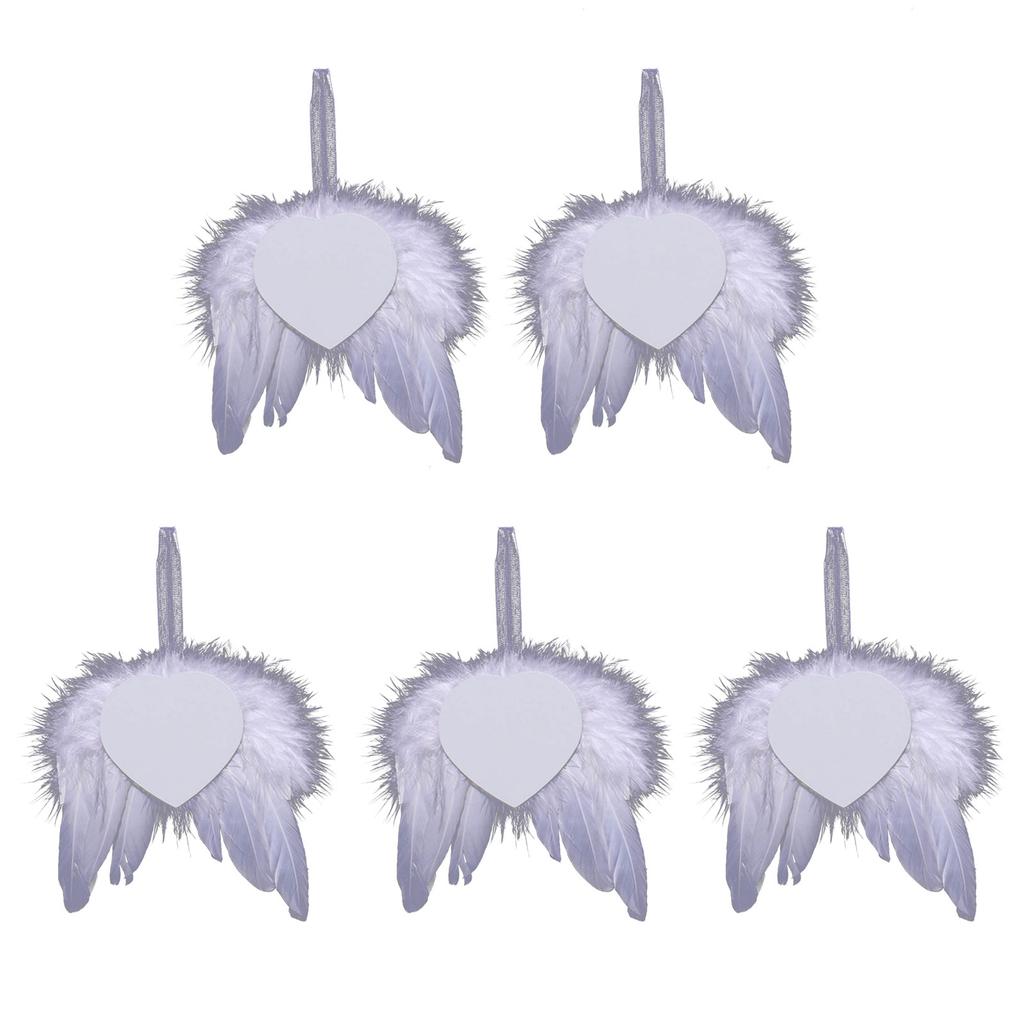 Сублимационные заготовки Подвеска Белые крылья ангела Украшение Декор для рождественской елки для изготовления ювелирных изделий Брелок DIY