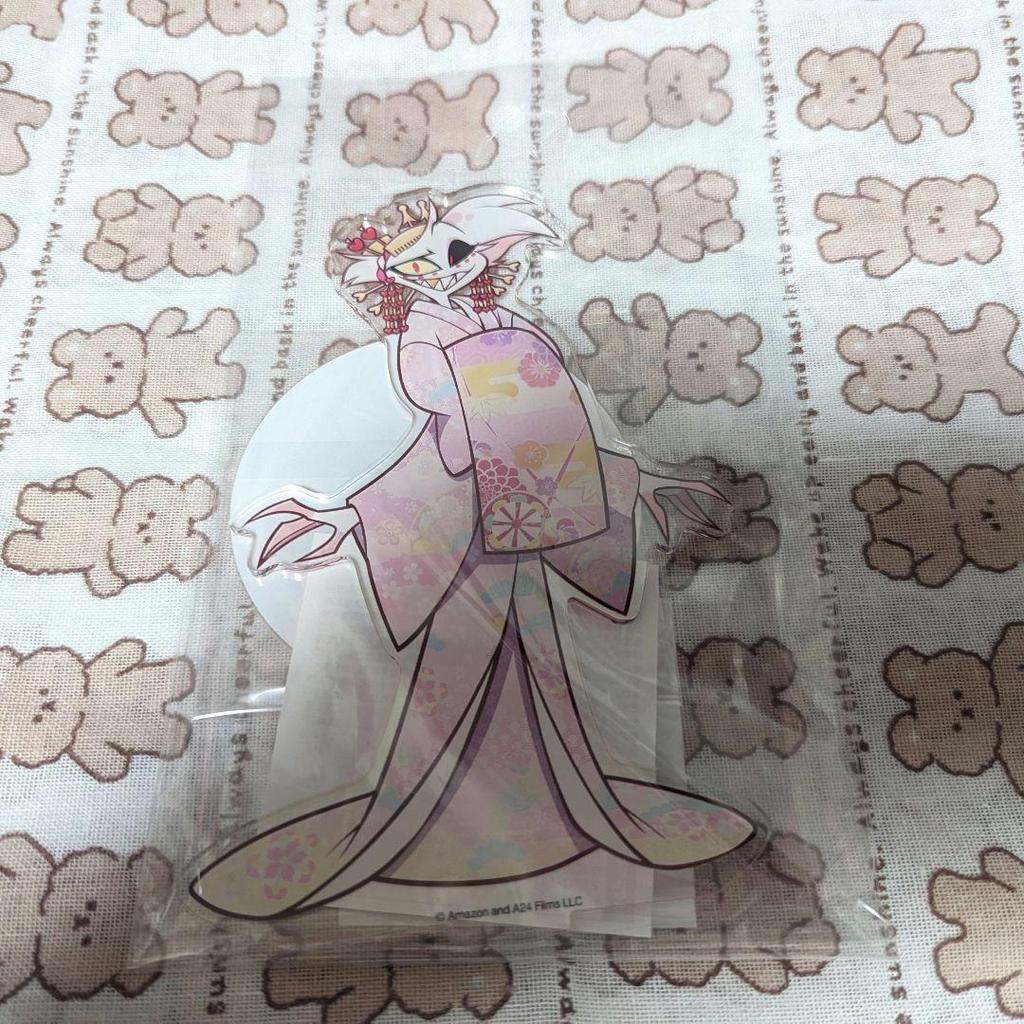 [USED] Hazbin Hotel Angel Dust Acrylic Stand + Bonus