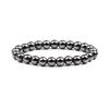 Black Stone Magnetic Beaded Stretch Bracelet - Customizable Health Jewelry