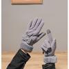 Warm Gloves for Women Plus Velvet Thickened Windproof and Cold Outdoor Cycling Driving Winter Touch Screen Autumn and Winter Gloves