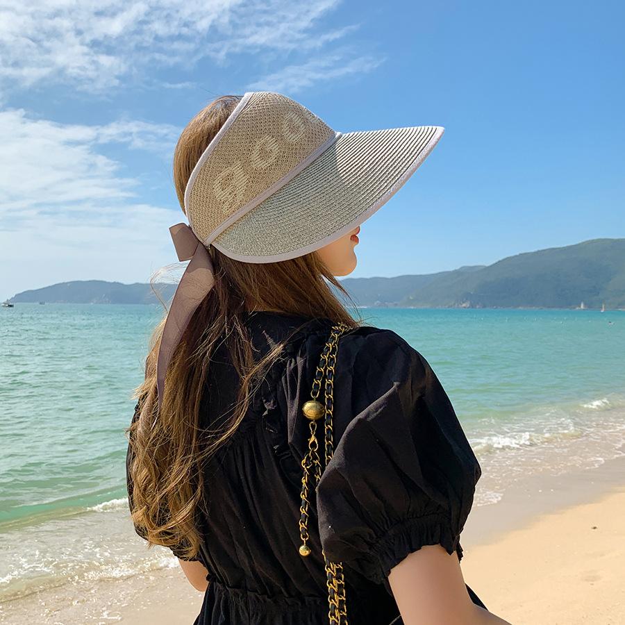 Новая весенне-летняя женская бейсболка, шляпа от солнца, универсальная соломенная шляпа, складная пляжная шляпа с солнцезащитным козырьком и защитой от солнца