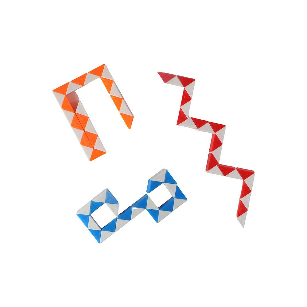 Detachable Magic Snake Cube Transformable Cube Magic Snake Ruler Puzzle Kids/Children/Toddler