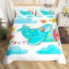 Детский пододеяльник на тему полета на самолете, большой набор из 3 предметов, подходит для детей и подростков, постельное белье, украшение комнаты, подарок, супермягкий
