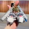 Zinc Zinc Alloy Animal Earphone Case Korean Kids Pendant Backpack Decor Cartoon Keyring Raccoon Keychain