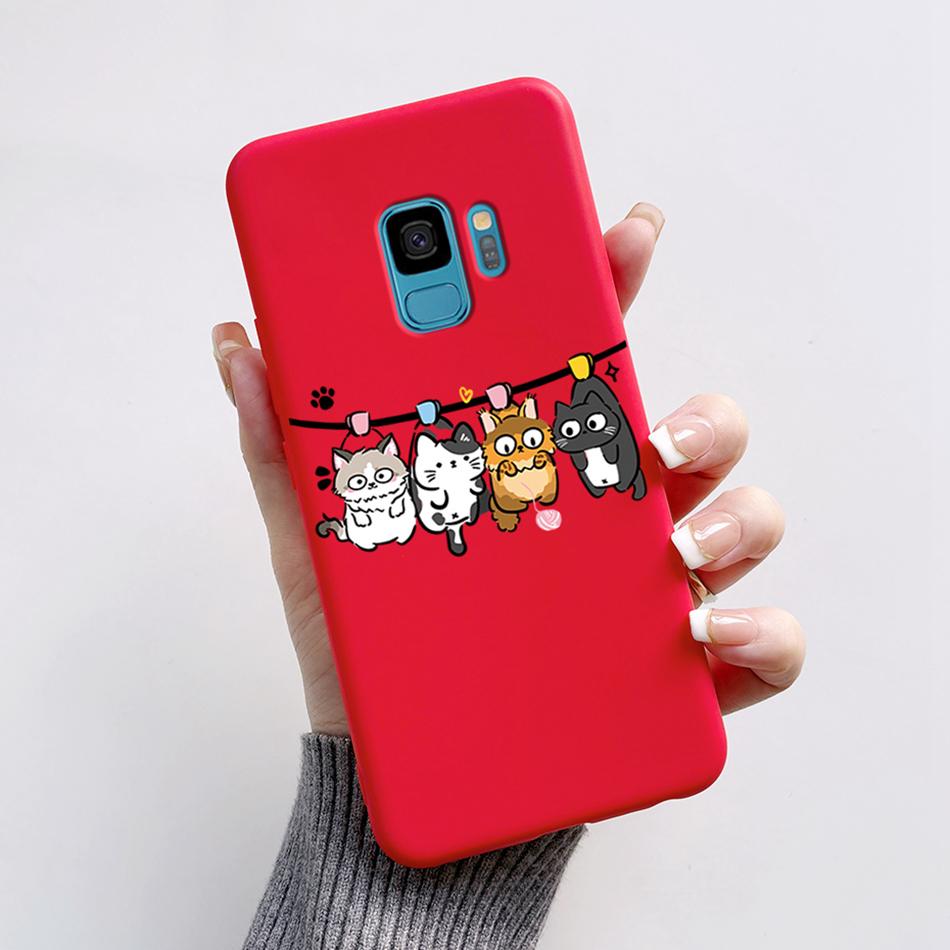 Case For Samsung Galaxy S9 S 9 Plus Phone Cover Cute Cat Cartoon Bear Frog Soft TPU Coque For Samsung S9 Bumper S9+ S9PLUS Funda