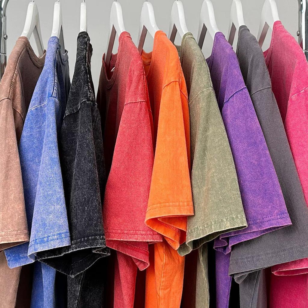 Трендовая футболка оверсайз с коротким рукавом в стиле ретро тай-дай - Унисекс летний стиль