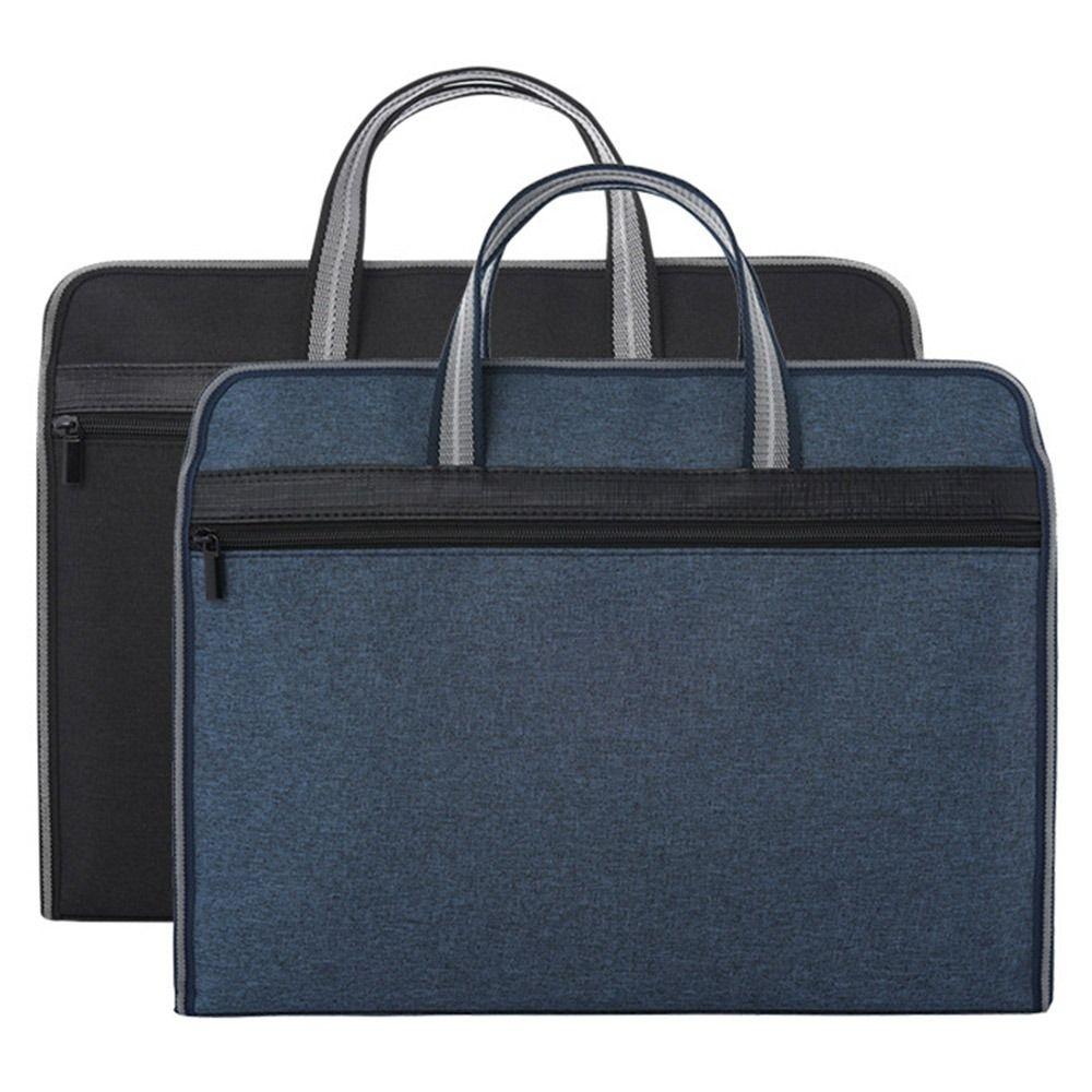 Large Capacity A4 File Bag Multiple Compartments Laptop Handbag Business Storage Bag  Stationery