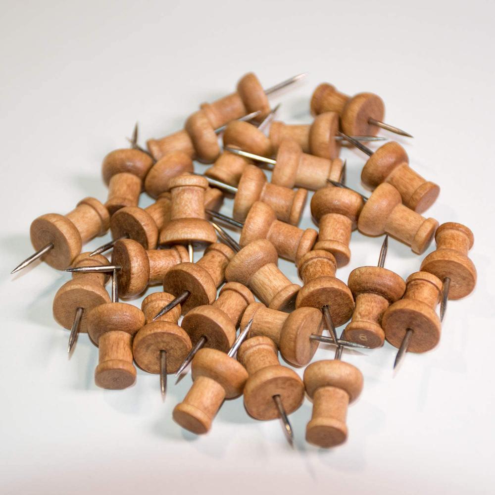 Tool Wall Studs for Photos Foam Boards Wooden Push Pins Thumbtack Pins Map Tacks Map Markers