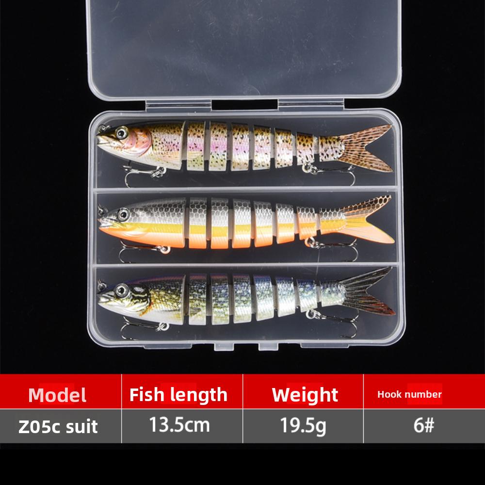 Набор многосекционных приманок Luya 8-секционная рыба приманка для пресноводной морской рыбалки твердая приманка приманка Luya продается далеко 13,5 см