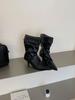 Wide tube short boots women's thin high heel pleated medium tube boots fashion boots autumn and winter new models