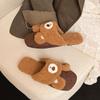 Милые хлопковые тапочки женские зима 2025 новые домашние теплые плюшевые тапочки для девочек бытовые осень и зима