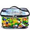 1pc/2pcs Transparent Mesh Zipper Toy Storage Bag Large Capacity Puzzle and Block Organizers Toy and Building Block Storage Boxes
