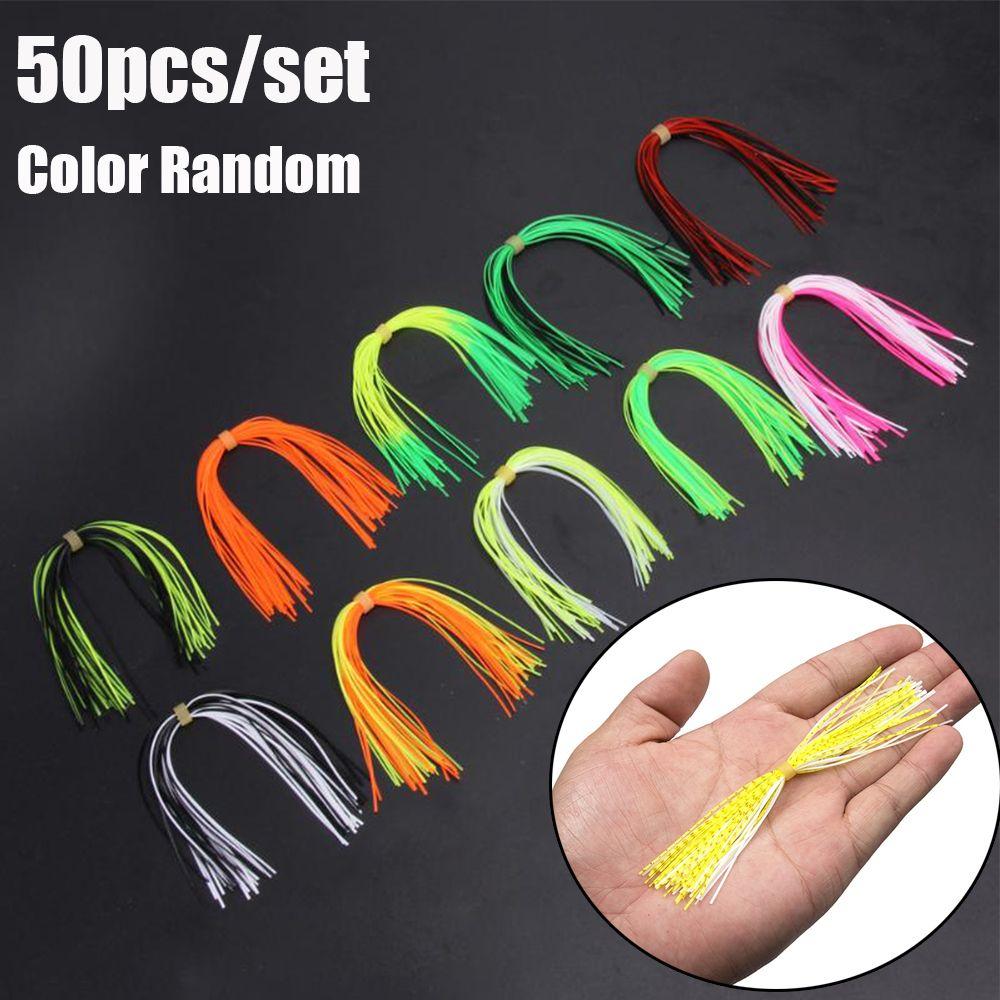 Lifelike Artificial Silicone Skirts Soft Fishing Lures Beard Jig Bait Windless Rubber Squid
