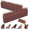 40 Pack Bird Squirrel Raccoon Pigeon Cat Animal Deterrent Spikes for Outside Anti Bird Defender Spikes Outdoor To Keep Birds Away
