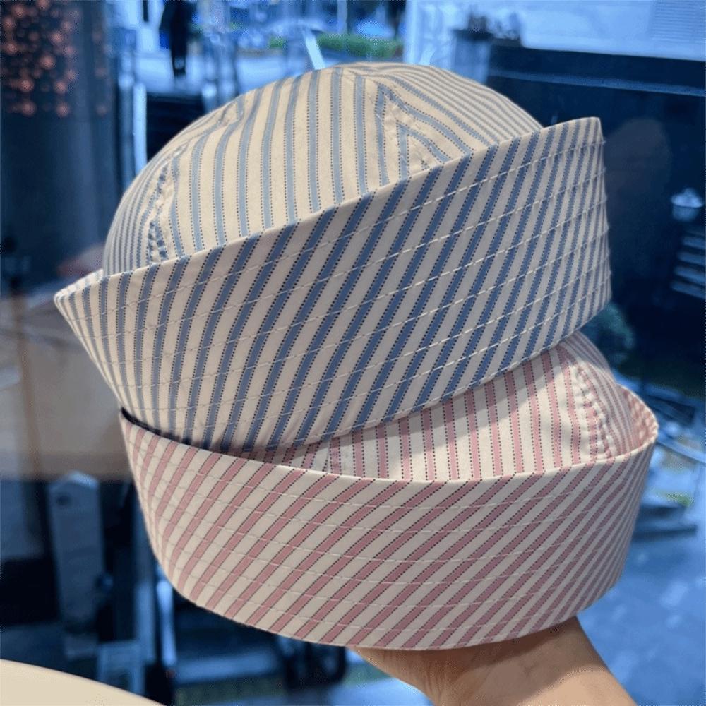 New Stripe Cosplay Sailor Hat Comfortable Lightweight Stage Performance Hat Thin Breathable Beret Unisex