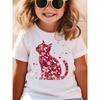 Women's T-shirt Love Cat 3D Print Women's Short Sleeves T-Shirt Loose Casual Summer Outdoor Street Women's and Men's Tees Tops