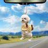 Car Decoration, Car Pendant Keychain, 2D Dog Acrylic Key Ring, Stylish, Women's Moe Goods,