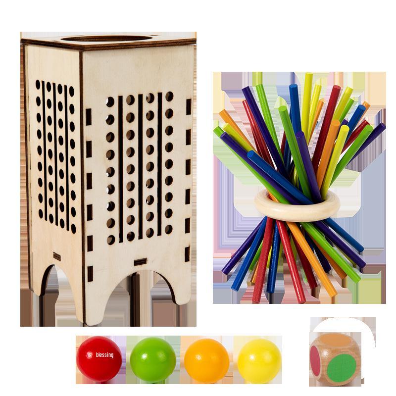 Montessori Colorful Stick Pulling Game – Parent-Child Interactive Educational Toy