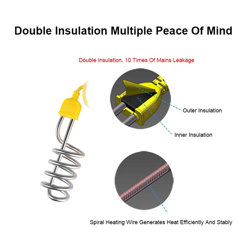 Instantaneous Water Heater Electric Water Heater 600W 220V Mini Boiler for Kitchen Bathroom Swimming Pool Travel Portable