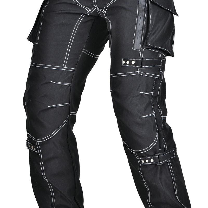 Mens Motorcycle Riding Pants With CE-Level Impact Protection Waterproof Stretch High-Waist Trousers All-Season Use