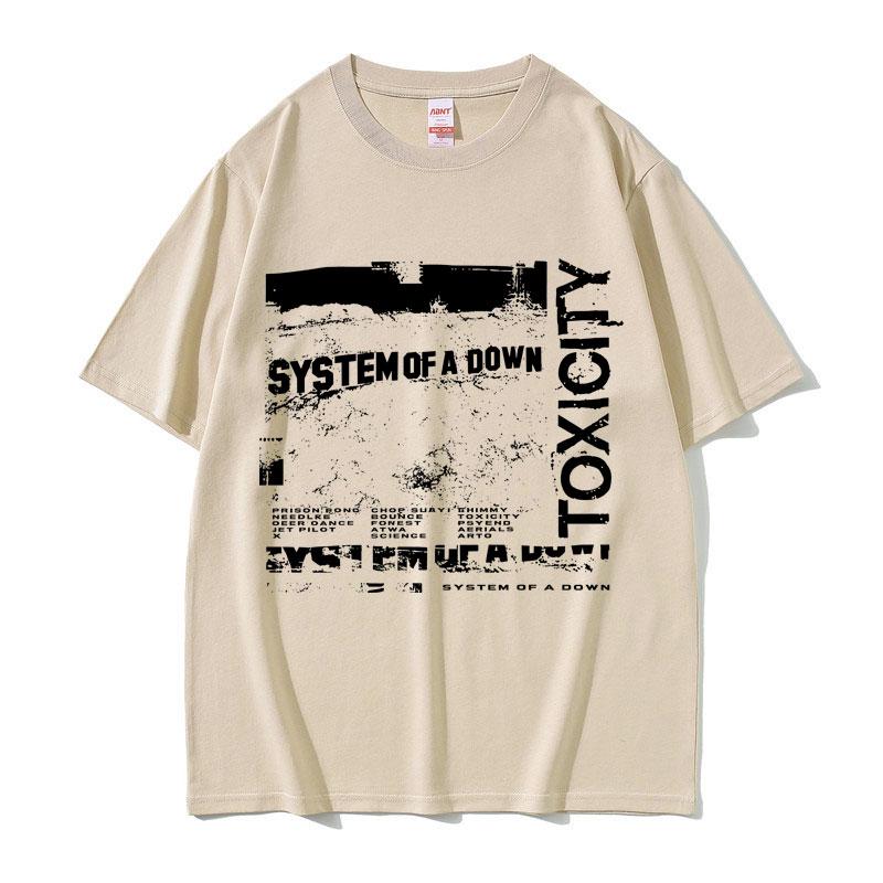 System of A Down Toxicity Album Graphic T Shirt Unisex Women Gothic Rock Oversized Streetwear Unisexs 90s Alternative Metal Tshirts
