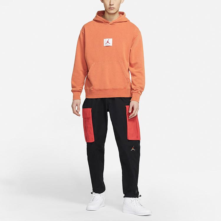 Jordan Flight Sweatshirts Men's Mars Sunrise Red Hooded Moderate Regular CZ6094-850
