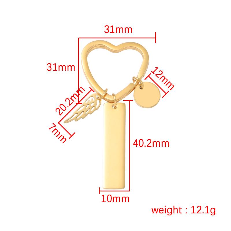 Брелок-подвеска Love Ring из нержавеющей стали с крылом и выгравированным номером.