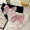 2PCS Girl's Underwear Cotton Big Bow Cute and Sexy Pink Girl Sweet Triangle Pants