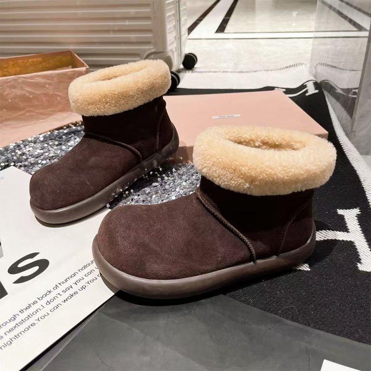 Сноубутсы новые зимние теплые ботинки на толстой подошве Birkenstock короткие ботинки осенние и зимние утолщенные хлопковые ботинки