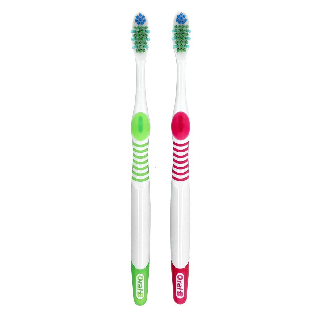 Oral-B Bacteria Blast Toothbrush, Medium, 2 Toothbrushes