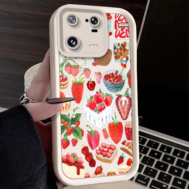 Strawberry Slices Case for Xiaomi Mi 15 Pro 14 14T 13 13T 12 11 Lite 11T POCO X7 X6 5G X5 X3 NFC F6 F5 M7 M6 4G Soft Cover Funda