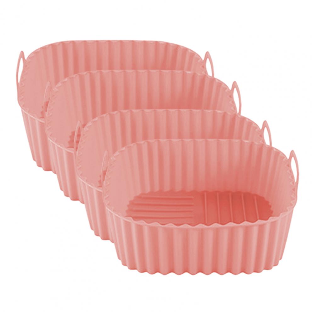 Силиконовая форма для аэрофритюрницы с антипригарным покрытием, противень для выпечки с ручками - Равномерный нагрев, можно мыть в посудомоечной машине, кухонный аксессуар для здорового приготовления