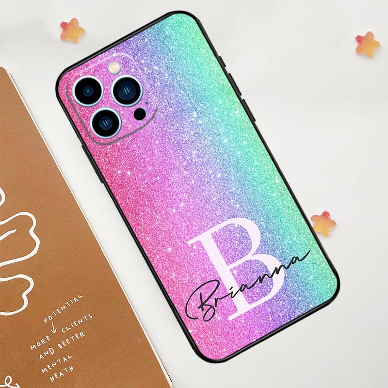 Персонализированный чехол с инициалами имени для iPhone 15 16 14 13 12 11 Pro Max Plus X XR XS 12 13 Mini Чехол Аксессуары